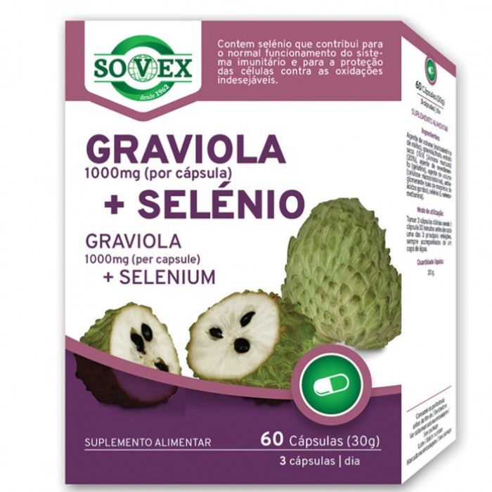 Graviola 1000 mg + Selénio 60 Cápsulas