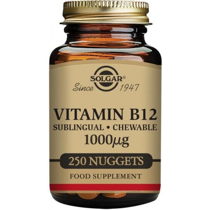 Vitamina B12 Sublingual/Mastigável 1000µg 250 Comprimidos